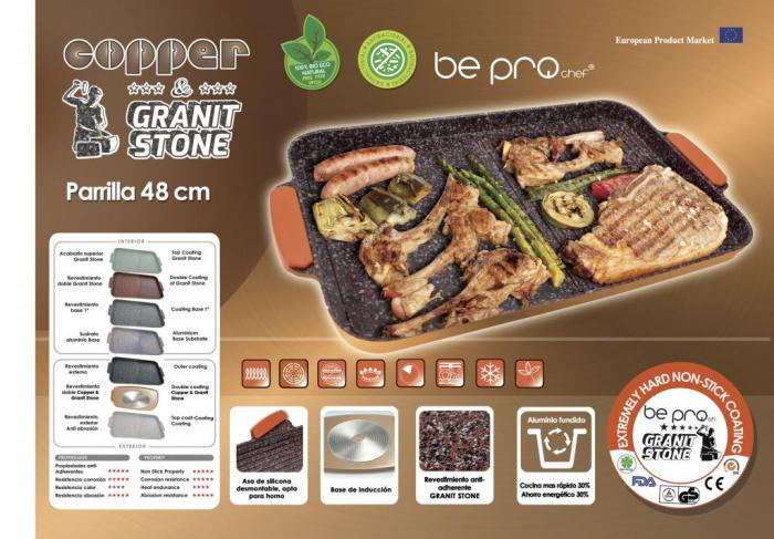 Parrilla XXL Bepro Chef Cooper&Granit Stone