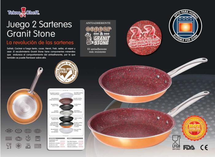 JUEGO 2 SARTENES COOPER&GRANIT STONE